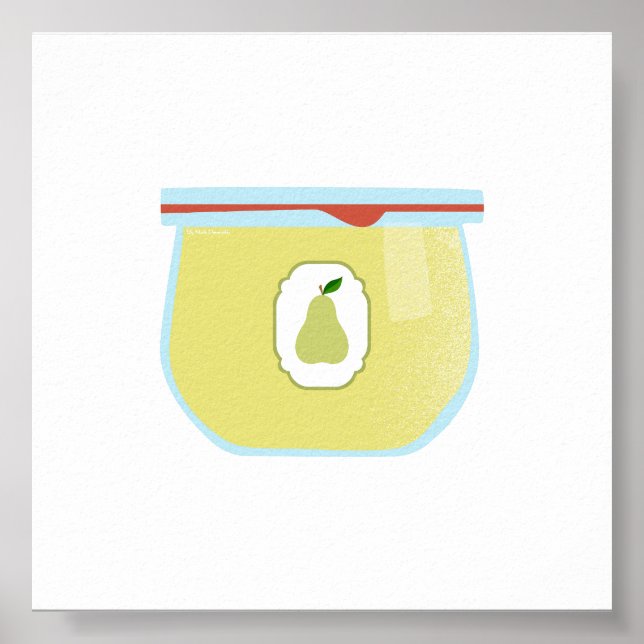Livsmedel för konservering - Pear Sylt Poster (Framsidan)