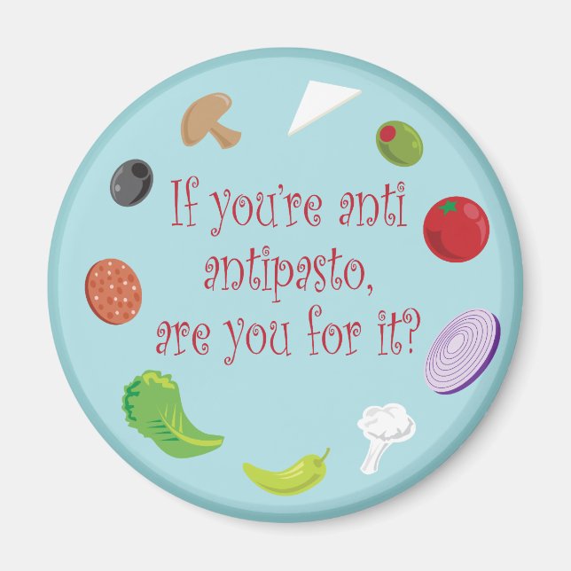 Livsmedel för tankade_antipasto magnet (Framsidan)