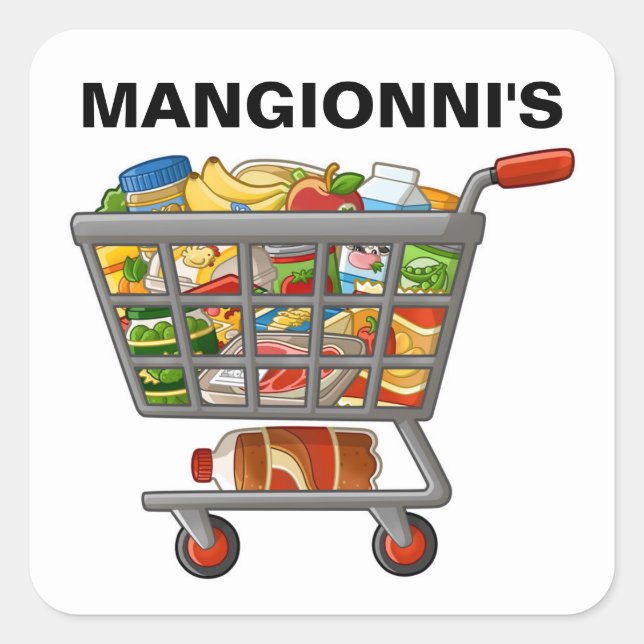 Livsmedel Fyrkantigt Klistermärke (Framsida)