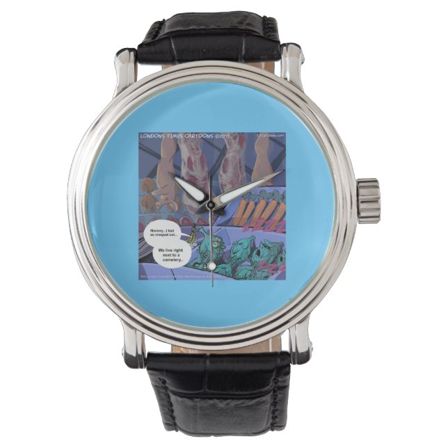 Livsmedel Graveyard Funny/Ledsen Vegan Watch Armbandsur (Framsida)