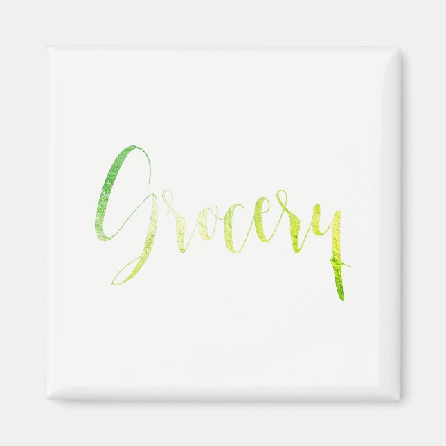 Livsmedel Grönt Black Planner Home Office White Magnet (Framsidan)