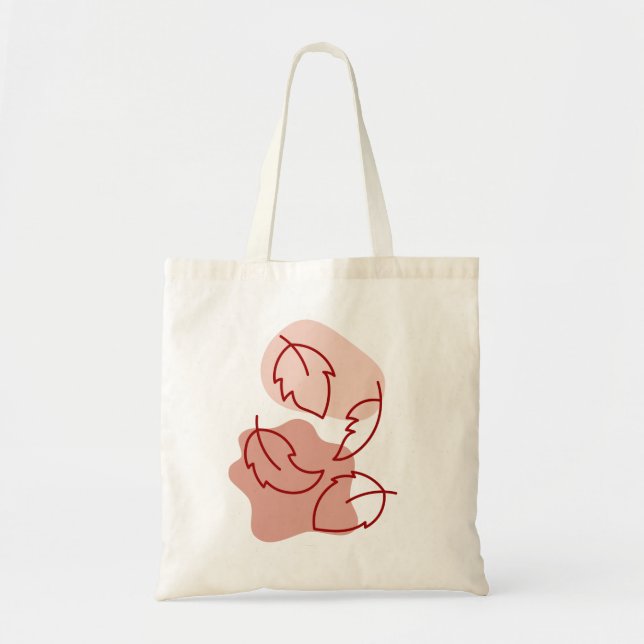 Livsmedel-köp för höstlövning och Abstrakt-blobbfo Tygkasse (Framsidan)