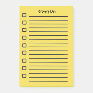 Livsmedel List Gult Sticky Notes 2:a utgåvan Post-it Block