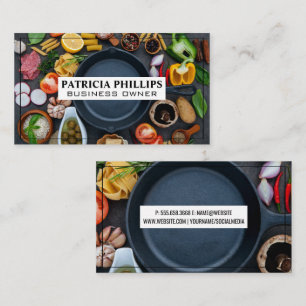 Livsmedel och kompetens i Bord   Chef Restaurant Visitkort