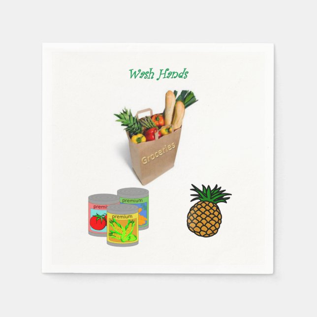 Livsmedel Pappra Napkins Pappersservett (Framsidan)