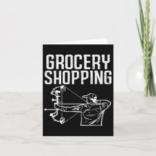 Livsmedel Shopping Bow Hunting Funny Archery Arche Kort