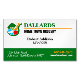 Livsmedel Store Magnetiska Visitkort
