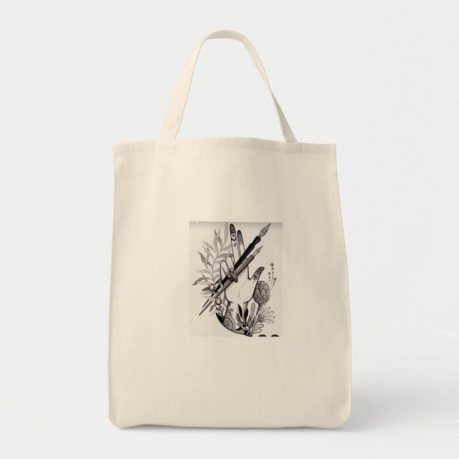 LIVSMEDEL TOTE BAG TYGKASSE (Framsidan)