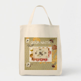 Livsmedel Tote PERSONLIG W/ BEES Tygkasse