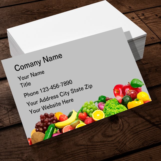 Livsmedels- och köksväxter av frukt visitkort (Dietician Nutrition Business cards by Custom Business Templates)