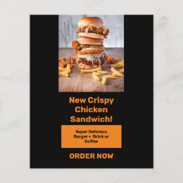 Livsmedelsbanderoll för att främja och fånga förar flygblad