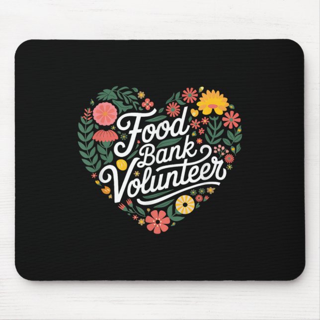 Livsmedelsbanken Volunteer Hjärtsformad Motif Musmatta (Framsidan)