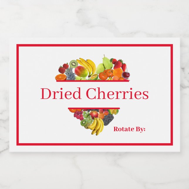 Livsmedelsbehållare Canister-etikett Torkade aprik Mat Etiketter (Singel etikett)