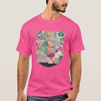 Livsmedelscollage flicka i livfulla färger t shirt