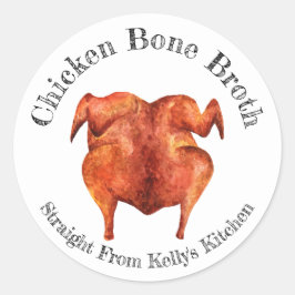 Livsmedelsetikett för hemmabönsföretag, kycklingbr runt klistermärke