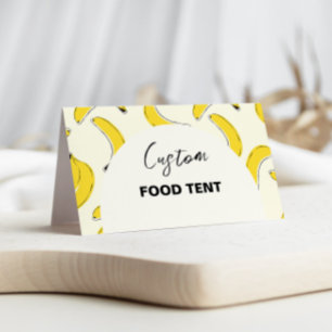 Livsmedelsetiketter för bananer placeringskort