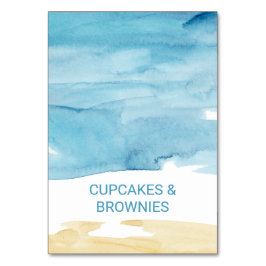 Livsmedelsetiketter för vattenfärgsblad och havsab bordsnummer