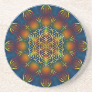LIVSMEDELSFLÖDE/Blume des Lebens Mandala III Squa Underlägg