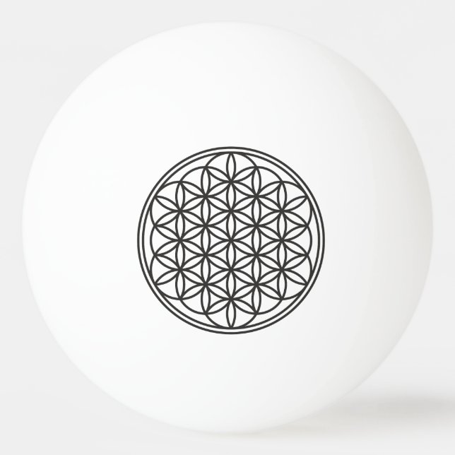 LIVSMEDELSFLÖDE - Helig Geometrisymbolöversikt 1 Pingisboll (Framsidan)