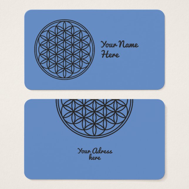 LIVSMEDELSFLÖDE - Helig Geometrisymbolöversikt 1 Visitkort (Framsida & baksida)