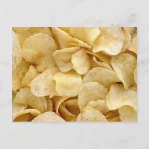 Livsmedelsgåvor av potatis chip vykort