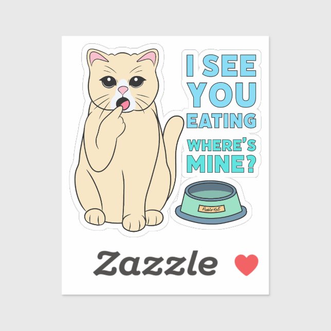 Livsmedelsinspektör Cat | Klistermärken (Ark)