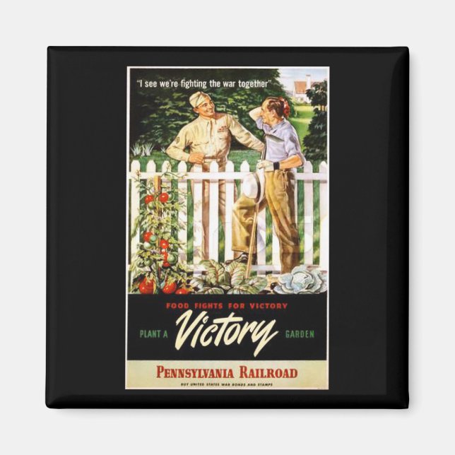 Livsmedelskrig för seger magnet (Framsidan)