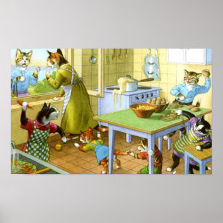 Livsmedelskrig vid Kattunge-utskriften Poster