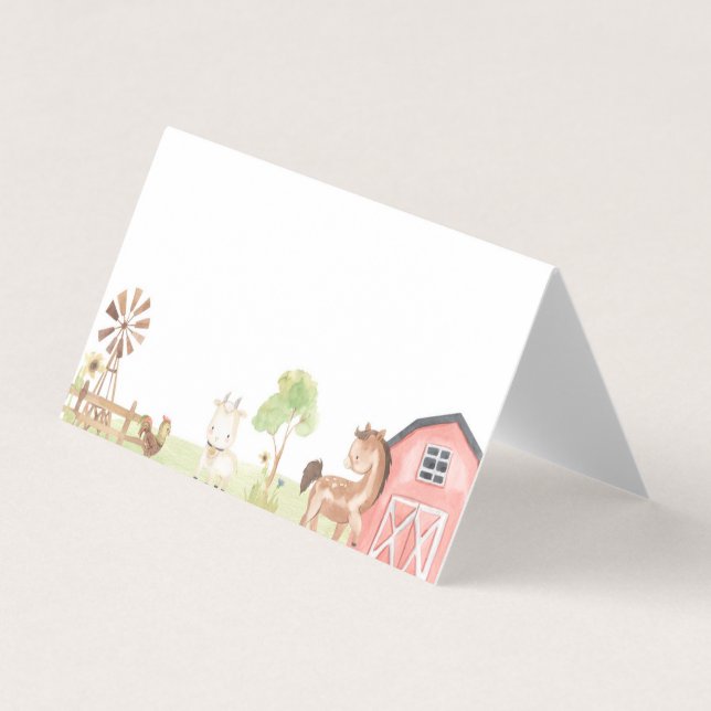 Livsmedelsmärke för lantbruks- eller babydusch kort (Framsida)