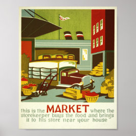 Livsmedelsmarknaden... VINTAGE US POSTER