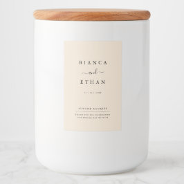 Livsmedelsmärkning för Elegant Beige och Black Brö Mat Etikett