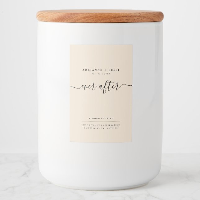 Livsmedelsmärkning för Elegant Beige och Black Brö Mat Etikett (Framsida)