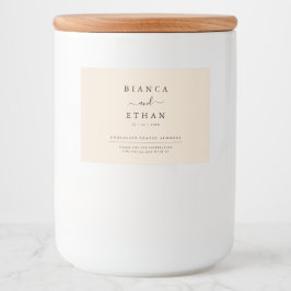 Livsmedelsmärkning för Elegant Beige och Black Brö Mat Etiketter