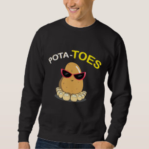 Livsmedelspun Potatoe Vegetabilie Toes Lång Ärmad Tröja