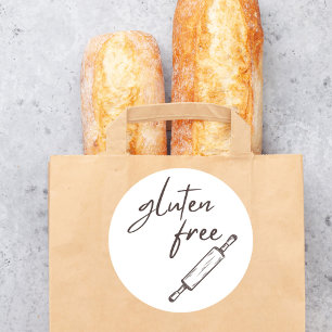 Livsmedelssäkerhet Glutenfri bageriklistermärke Runt Klistermärke