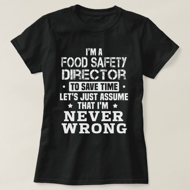 Livsmedelssäkerhetschef T Shirt (Design framsida)