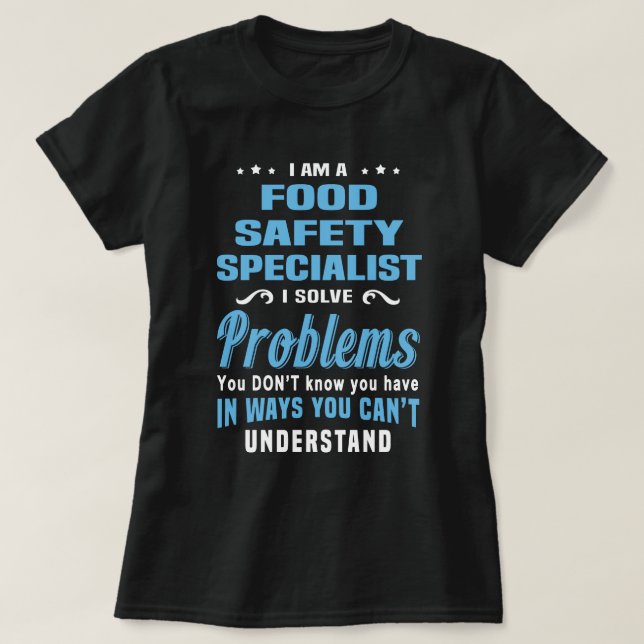 Livsmedelssäkerhetsspecialister T Shirt (Design framsida)