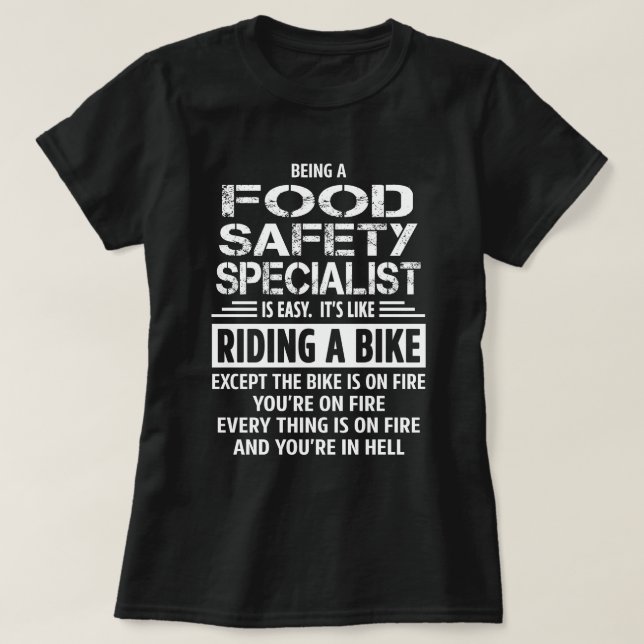 Livsmedelssäkerhetsspecialister T Shirt (Design framsida)