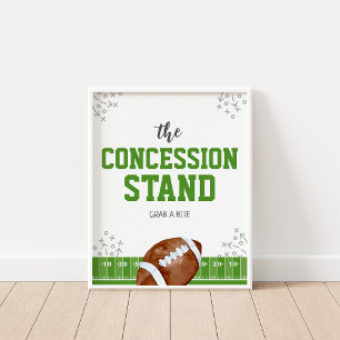 Livsmedelstecken för koncessionsställ Fotboll Poster