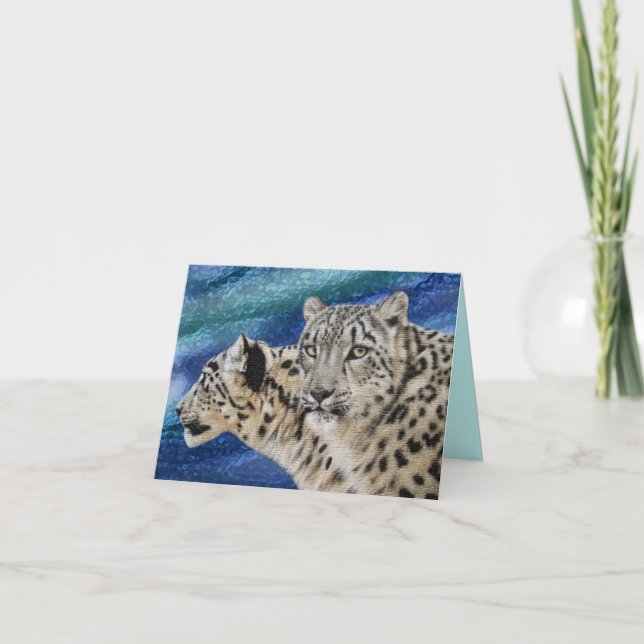 Livsmiljö Notecards för snöLeopard Kort (Framsida)