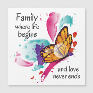 Livsoffert för Cute Watercolor Butterfly Family Li