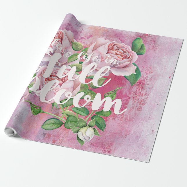 Livsomommarblommans Blommigt - vacker Presentpapper (Utrullad)