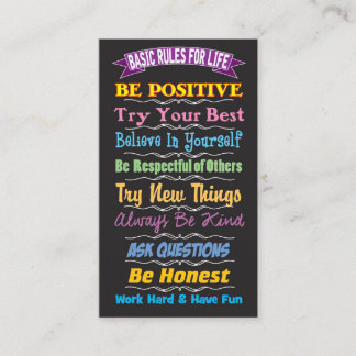 Livsregler Inspirationskort