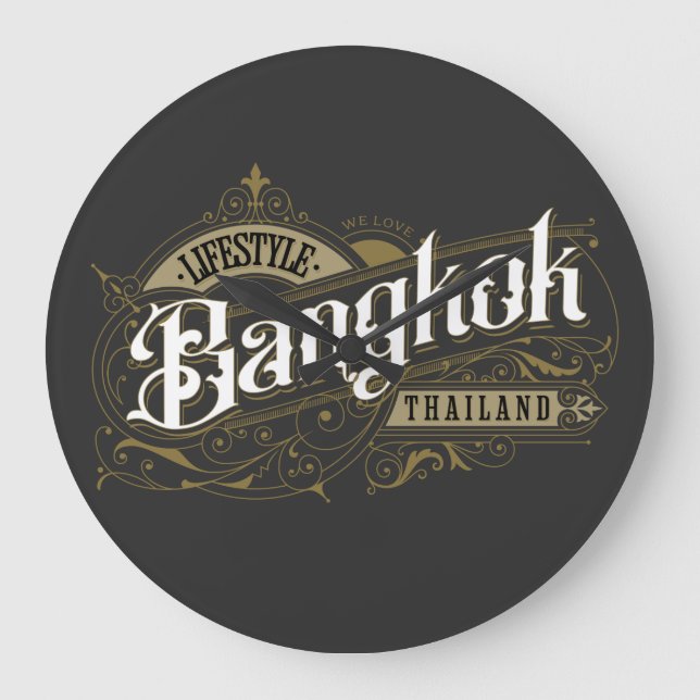 Livsstil Bangkok thailand Stor Klocka (Framsida)