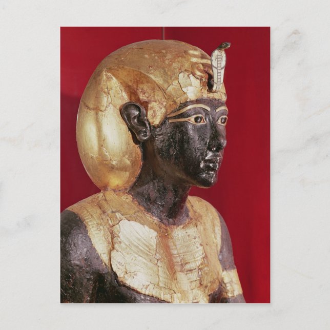 Livsstort staty av Tutankhamun Vykort (Framsida)