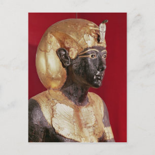 Livsstort staty av Tutankhamun Vykort