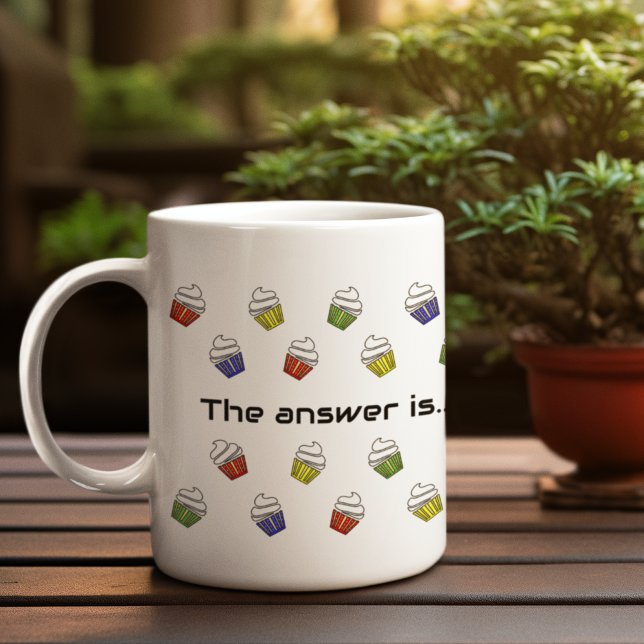 Livstid 42 muffinsar kaffemugg (Classic white mug option)