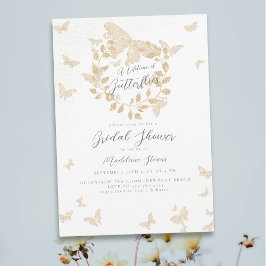 Livstid Butterflies Guld Eucalyptus Möhippa Inbjudningar