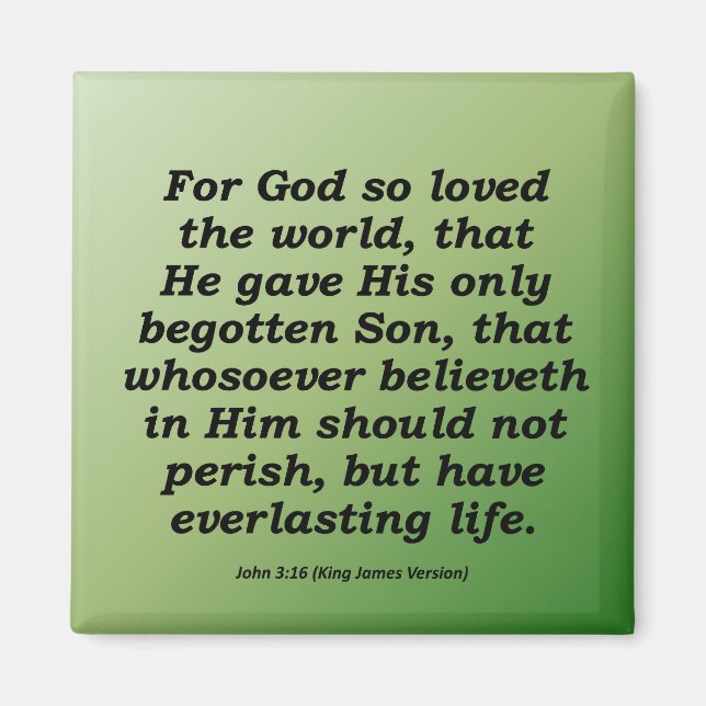 Livstid - jul John 3-16 Magnet (Framsidan)