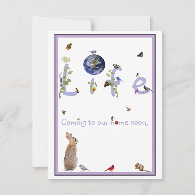 Livstid: Kommer till vår hembabydusch inbjudan (Framsida)